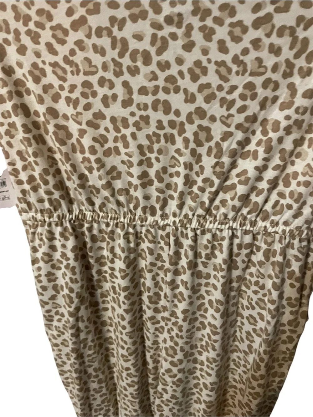 NWT Wonder Nation Girls Plus 10/12 Leopard Print Jumpsuit Jogger One Piece Ivory